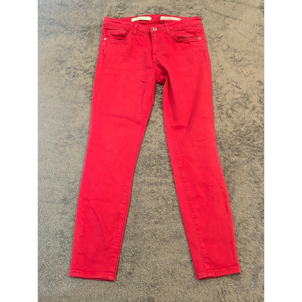 Anthropologie Pilcro and the Letterpress Hot Pink Mid-Rise Skinny Jeans Size 28
